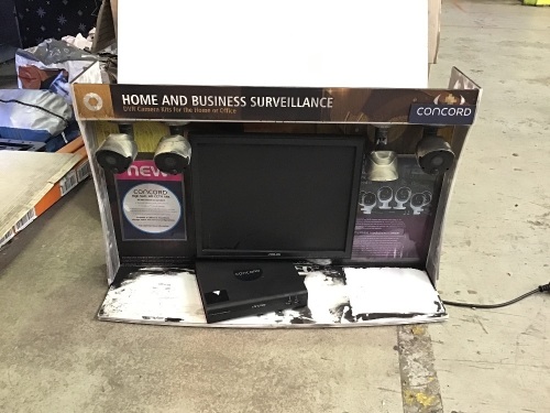 Concord home and business surveillance POS stand - Smoke Damaged
