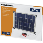 2 x Powertech 12V 20W Solar Panel with Clips - ZM9052
