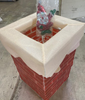 Chimney With Animated Santa (xm6-2510mc) 72x21x56.5