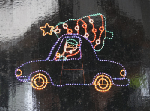 Santa In Car, Tree (1003)