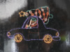 Santa In Car, Tree (1003)