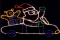 Santa Driving Car With Toys In Boot (XM8-1044) 108 x 77cm