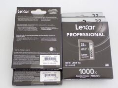 Quantity of 4 x 32gb Lexar SD Cards - 2