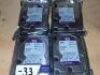 Quantity of 4 x Western Digital 3tb HDDs