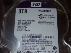 Quantity of 4 x Western Digital 3tb HDDs - 2
