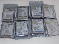 Quantity of 8 x Assorted HDDs