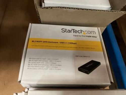 Quantity of assorted drive adapters and enclosures