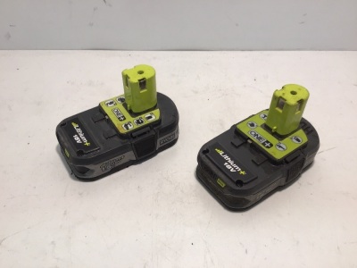 Ryobi Pair of 18v (1.5Ah) Lithium+ Batteries