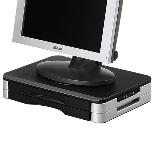 AURORA MONITOR STAND WITH DRAWERS AND USB PORT