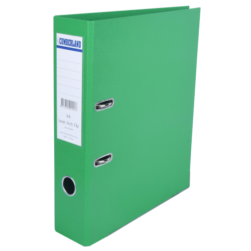 CUMBERLAND LEVER ARCH FILE PP A4 GREEN