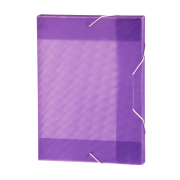 MARBIG DOCUMENT BOX A4 SHIMMER PURPLE