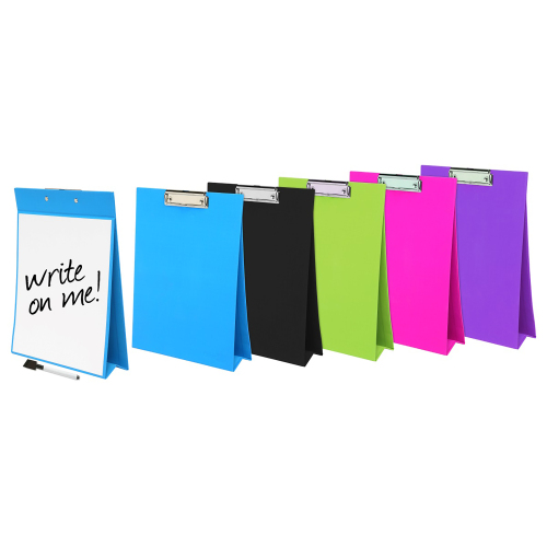 COLOURHIDE MY STAND-UP CLIPBOARD W/ WHITEBOARD PE LINEN A4 PINK