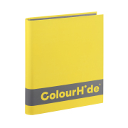 COLOURHIDE SILKY TOUCH BINDER A4 2D 25MM YELLOW