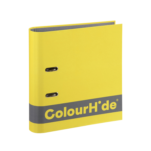 COLOURHIDE SILKY TOUCH LEVER ARCH A4 70MM YELLOW