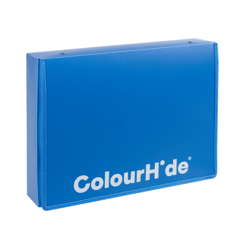 COLOURHIDE BOX FILE ZIPPER BLUE