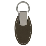 REXEL ID OVAL SHAPE KEY RING LEATHERETTE OVAL BROWN