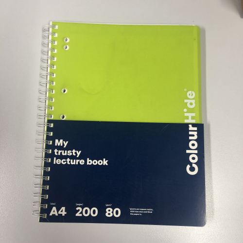 COLOURHIDE MY TRUSTY LECTURE BOOK A5 LECTURE 200PG ASSORTED BIGW