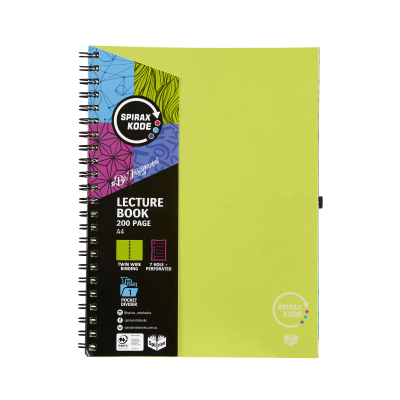 SPIRAX KODE P958 LECTURE BOOK A4 200 PAGE GREEN
