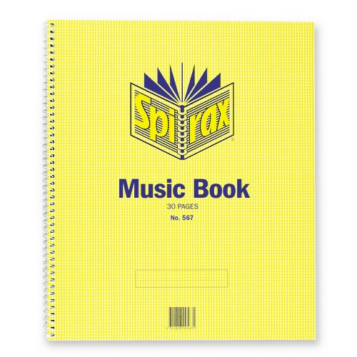 SPIRAX 567 MUSIC BOOK 297X248MM 15 LEAF/ 30 PAGE