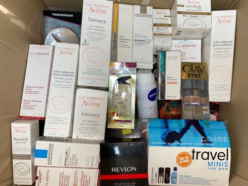 Approx 80 x assorted Products including; Averie, Clarins, Revlon, LaRoche-Posay