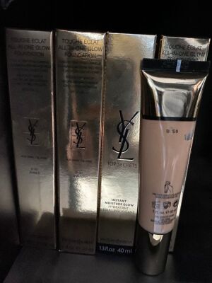 Approx 10 x YvesSaintLaurent 30ml All-in-One Glow Foundation in various colours