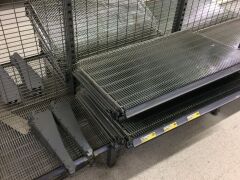 Steel Adjustable Supermarket Shelving, 23 bays (back to back) 900mm W x 1100mm D x 2250mm H, wire mesh shelves throughout - 2