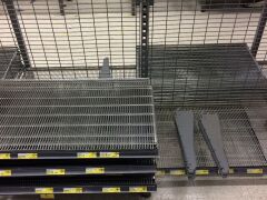 Steel Adjustable Supermarket Shelving, 21 bays (back to back) 900mm W x 1100mm D x 2250mm H, wire mesh shelves throughout - 2