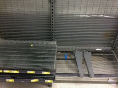 Steel Adjustable Supermarket Shelving, 20 bays, single sided, 900mm x 950mm x 2250mm H each bay - 2