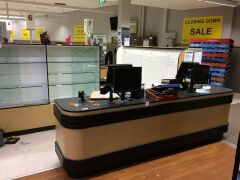 Liquor Store Checkout Counter and supermarket checkout counter twin booth - 4