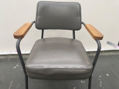 Jean Prouvé Limited Edition Leather Steering Chair by G-Star (Grey leather on grey frame) No. 352A - 2