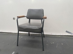 Jean Prouvé Limited Edition Leather Steering Chair by G-Star (Grey leather on grey frame) No. 352A
