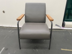 Jean Prouvé RAW Limited Edition Chair Grey Leather Grey Frame