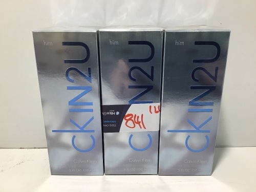 Bulk Pack - 3 x Calvin Klein IN2U for Him Eau de Toilette 150ml Spray