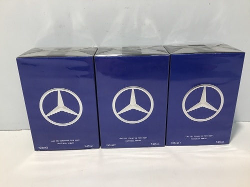 Bulk Pack - 3 x Mercedes Benz Man Eau de Toilette 100ml Spray