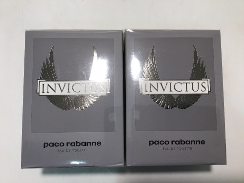 Twin Pack 2 x Paco Rabanne Invictus Eau De Toilette 100ml Spray