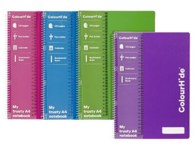 COLOURHIDE MY TRUSTY NOTEBOOK A4 120 PAGE PK5 BIGW PDQ
