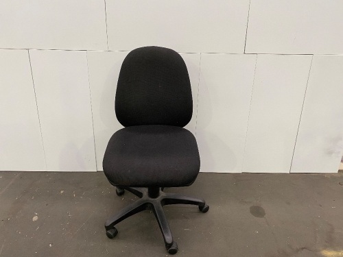 Typist chair no arms black