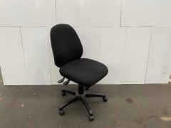 Typist chair no arms black - 2