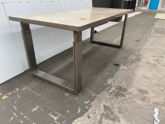 Limited Edition Heavy Duty Industrial Style Steel Desk (Dark Grey) 2000L x 900W - 2