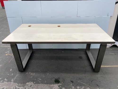 DNL Limited Edition Heavy Duty Industrial Style Steel Desk (Light Grey) 1810 L x 900W