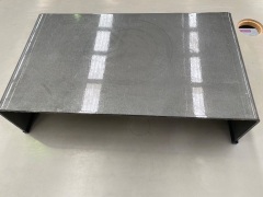 Heavy Duty Industrial Design Computer stand (6mm steel grey hammer tone finish)