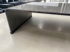 Heavy Duty Industrial Design Computer stand (6mm steel grey hammer tone finish) - 3