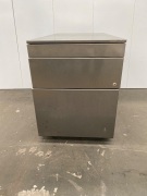 Industrial Design Under Desk Mobile Office Drawers (Grey steel finish) 420 W x 560 H x 780 D