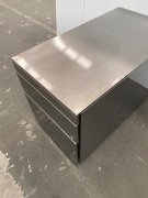 Industrial Design Under Desk Mobile Office Drawers (Grey steel finish) 420 W x 560 H x 780 D (masking tape marks (front/side) - 3