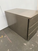 Bisley Branded Heavy Duty Welded Industrial Design Under Desk Mobile Office Drawers (Grey steel finish) 420 W x 510 H - 2