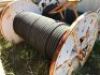 3 x Rolls of large cable reels of high voltage cable