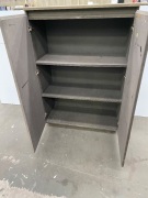 Limited Edition Industrial Design Office Shelves with doors (Steel feature top) 900W x 1280 H x 420 D - 3