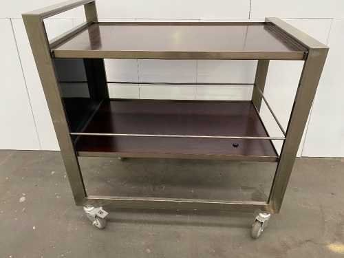 G-Star Raw Industrial Steel and Timber Display or Office Trolley