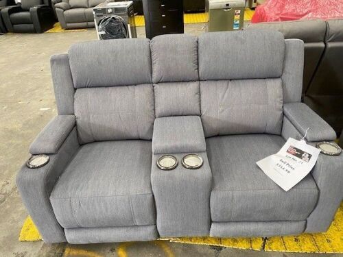 LEMAN Fabric 2 seater electric recliner Lounge - LAVA