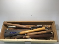 Box of Wood Turning Hand Tools - 2